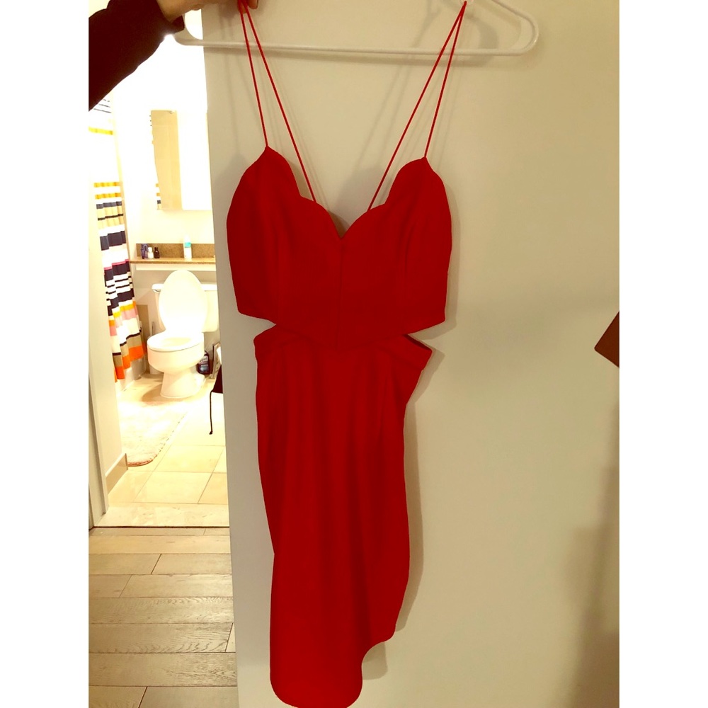 Red cutout dress